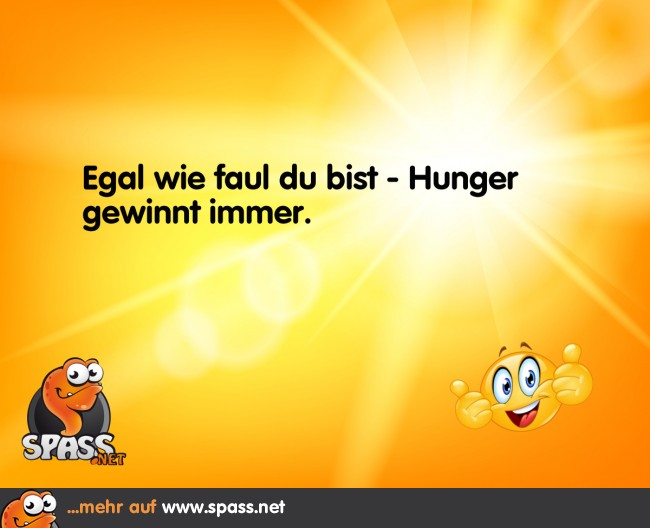 Hunger gewinnt Lustige Bilder auf