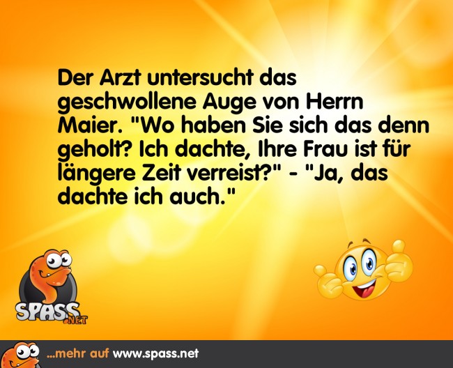 Das geschwollene Auge Lustige Bilder auf