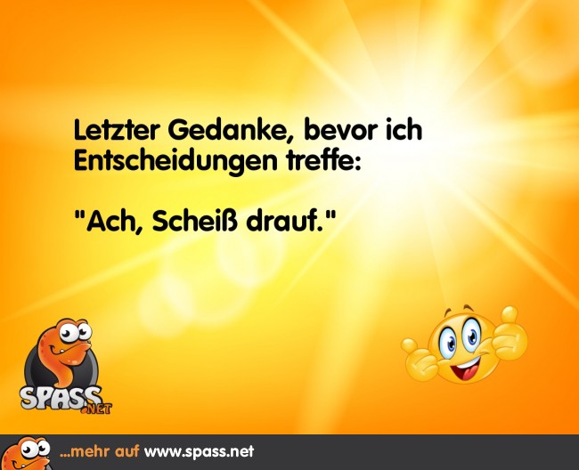 Letzter Gedanke Lustige Bilder auf