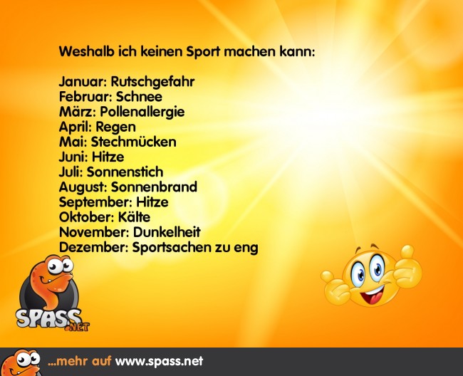 Monatlich unsportlich Lustige Bilder auf