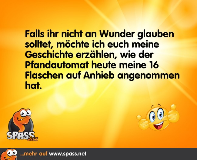 Das PfandWunder Lustige Bilder auf