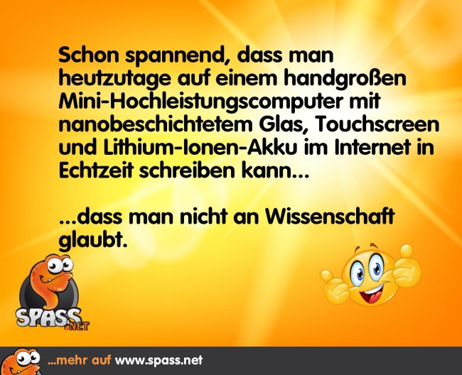 Glaube an die Wissenschaft Lustige Bilder auf