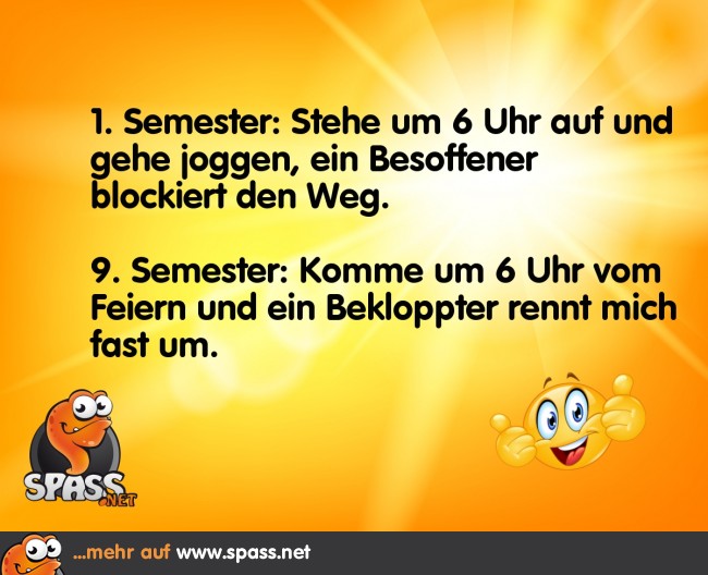 Studentenleben im Lauf der Zeit Lustige Bilder auf