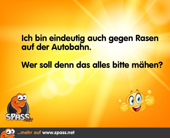 Rasen auf der Autobahn Lustige Bilder auf