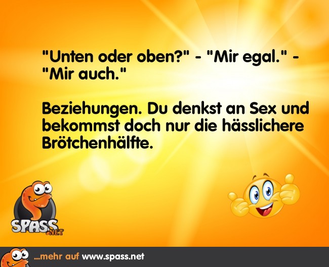 Unten oder oben? Lustige Bilder auf