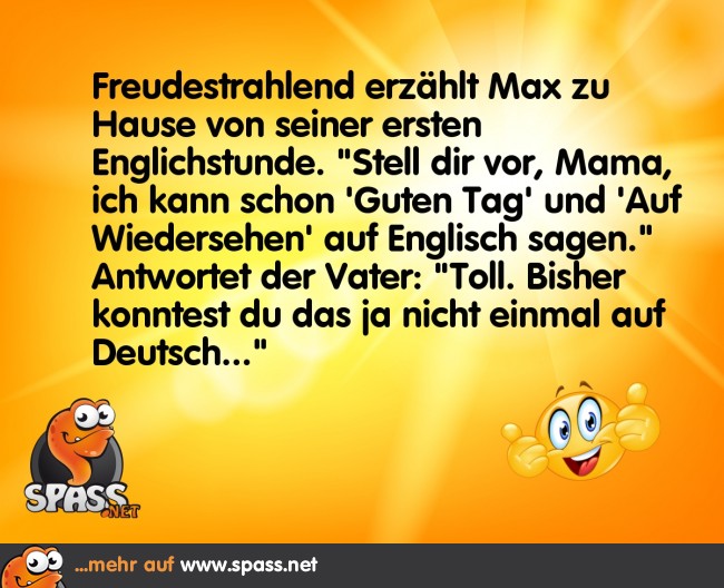 Immerhin auf Englisch Lustige Bilder auf