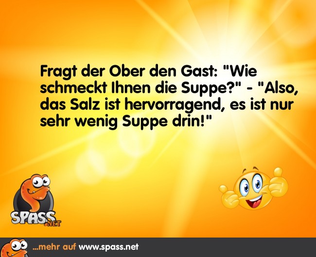 Das Salz ist schon mal gut… Lustige Bilder auf