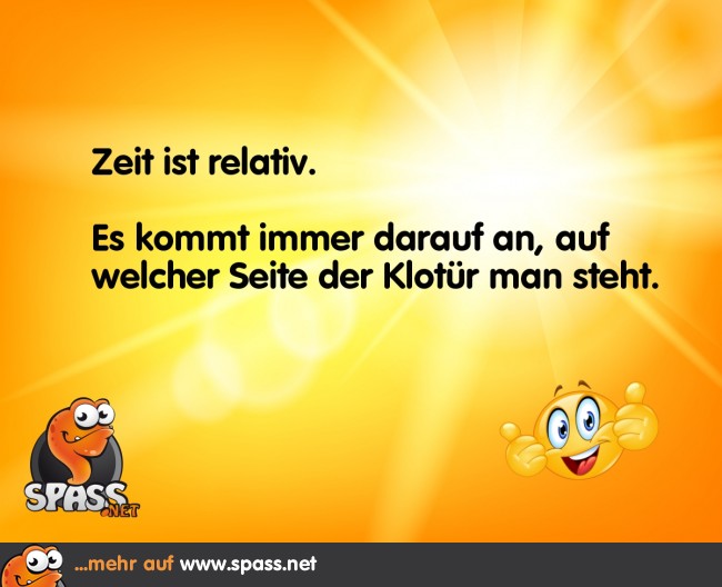 Zeit ist relativ Lustige Bilder auf
