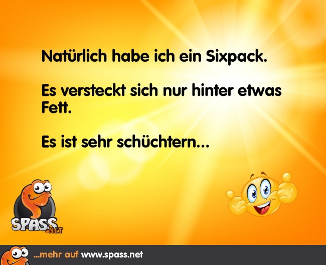 Schüchternes Sixpack Lustige Bilder auf