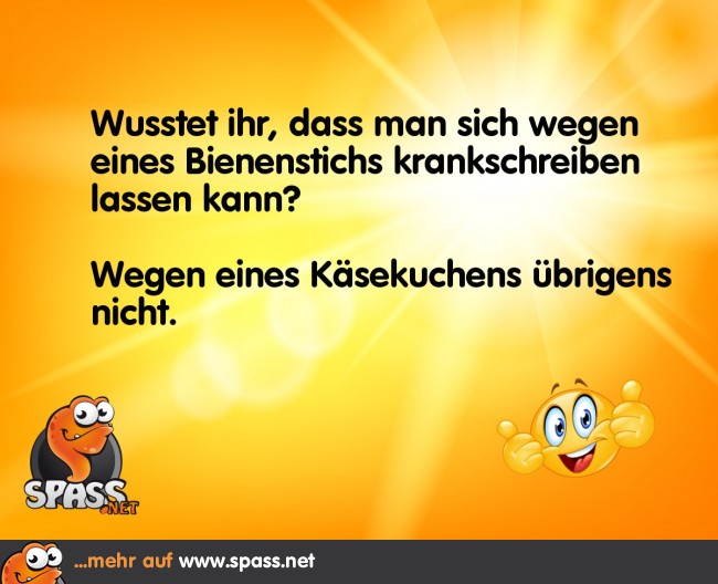 Krankschreibung Lustige Bilder auf