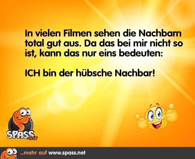 Der hübsche Nachbar Lustige Bilder auf