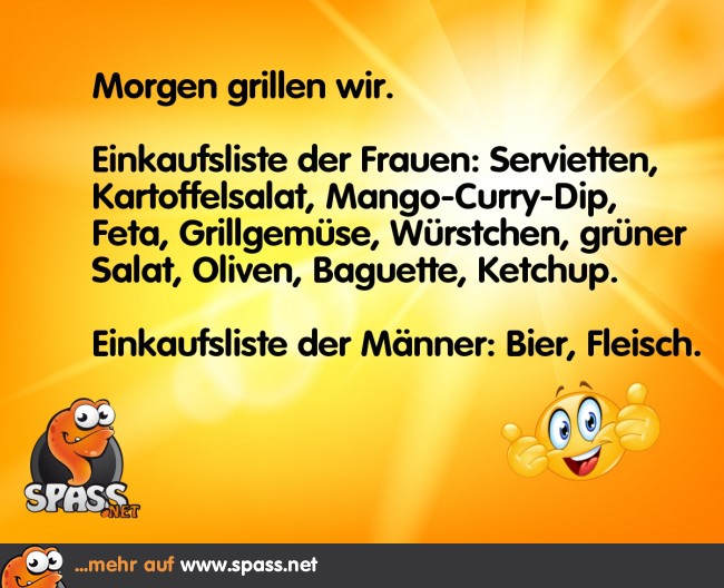 Einkaufsliste Lustige Bilder auf