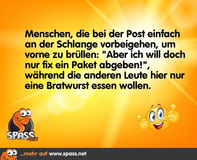 Auf ne Bratwurst zur Post Lustige Bilder auf