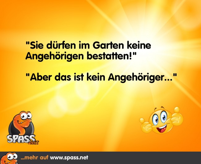 Bestattung verboten! Lustige Bilder auf