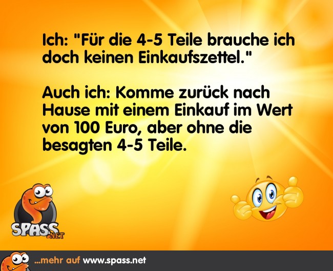 Unnötiger Einkaufszettel Lustige Bilder auf