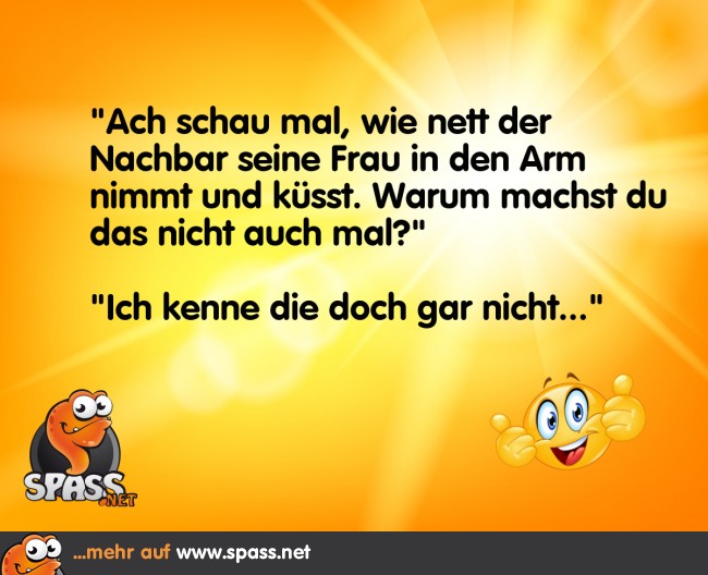Ein Kuss für die Nachbarin Lustige Bilder auf