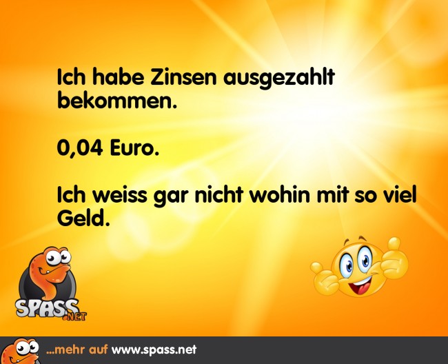 Endlich bin ich reich! Lustige Bilder auf