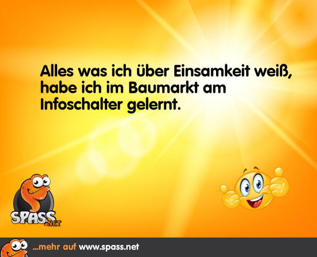 Lektion in Einsamkeit Lustige Bilder auf
