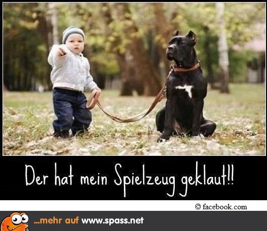 Baby mit großem Hund
