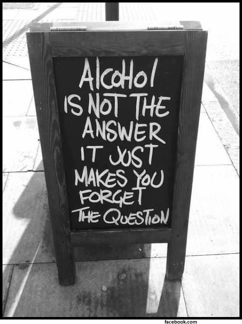 Schild zu Alkoholkonsum