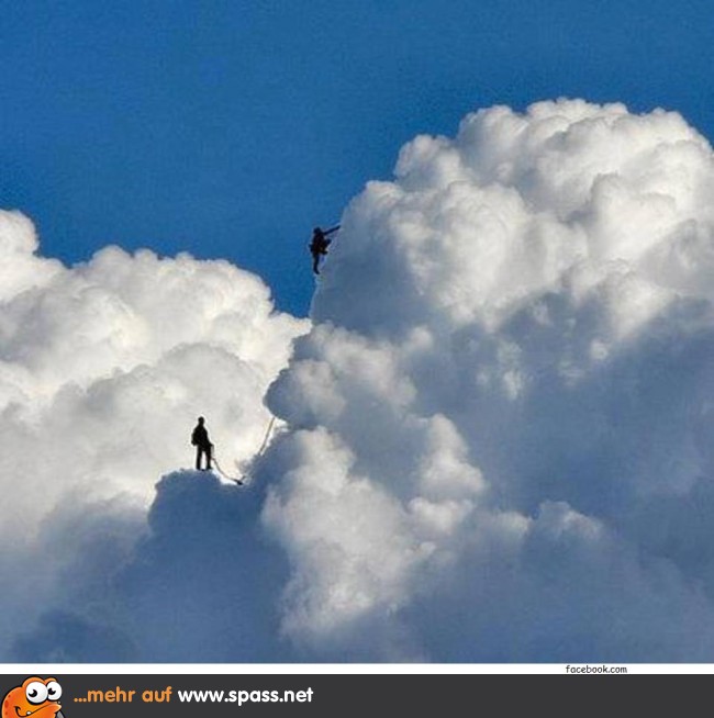 Im Kletterrausch auf Wolke sieben Lustige Bilder auf