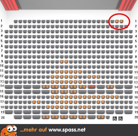 Seltsame Sitzplatzreservierung