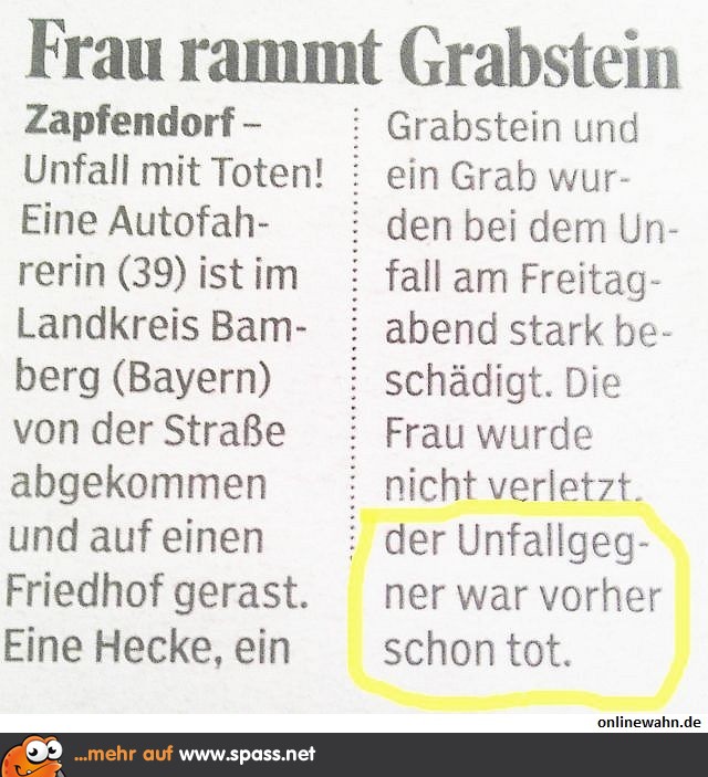 Unfall mit Toten