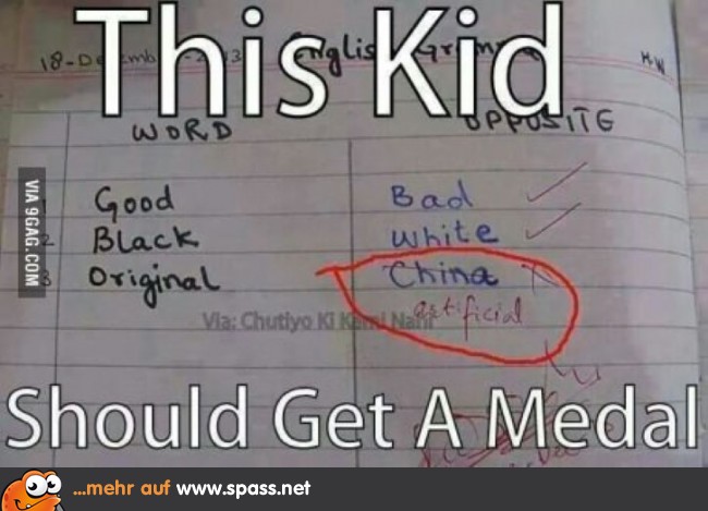 Das Gegenteil lautet...