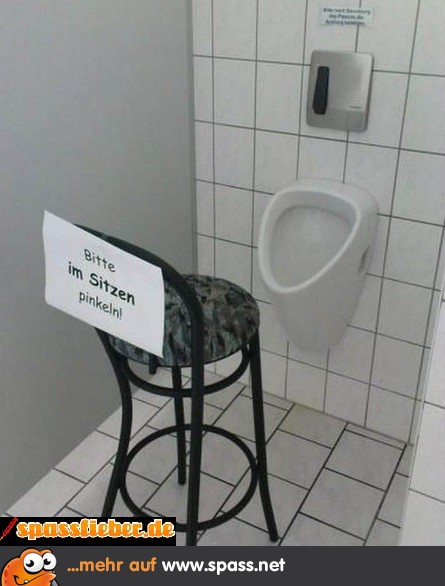 „Sitzpinkler“ Lustige Bilder auf