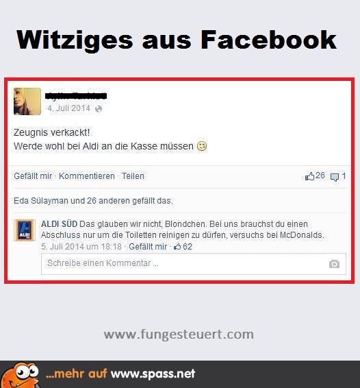 Leg dich nicht mit Aldi an.