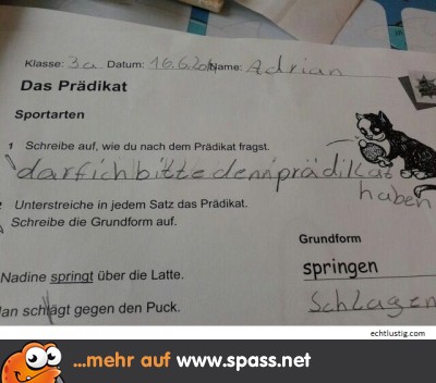 Das Prädikat.