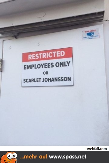 Zutritt nur für Scarlett Johansson