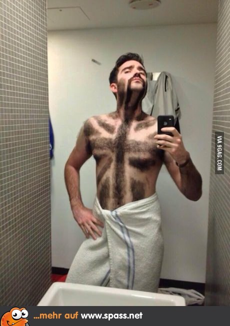 Patriotische Körperbehaarung