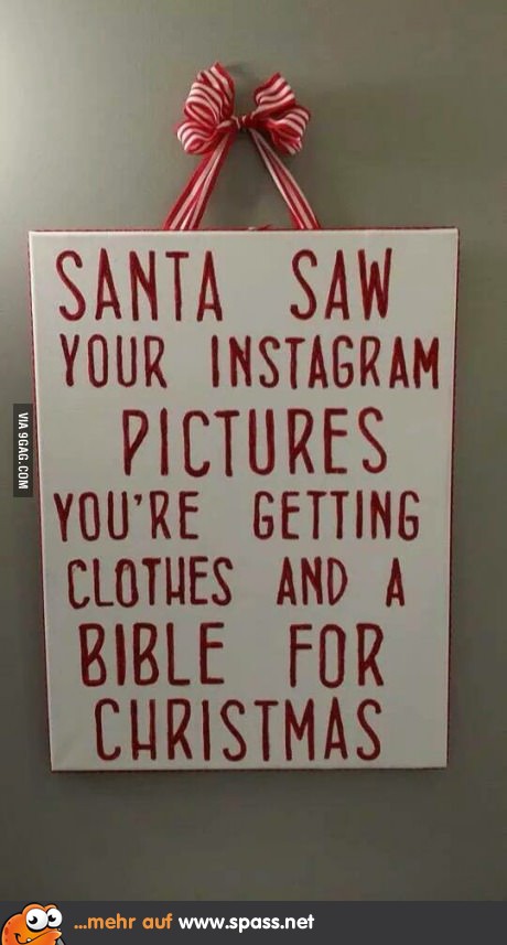 Auch der Weihnachtsmann ist bei Instagram