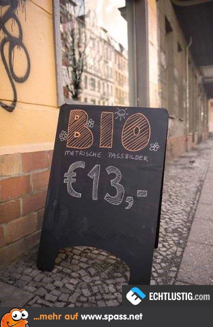 Gibt's auch Passbilder aus Freilandhaltung?