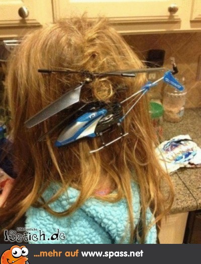 Haare-Hubschrauber
