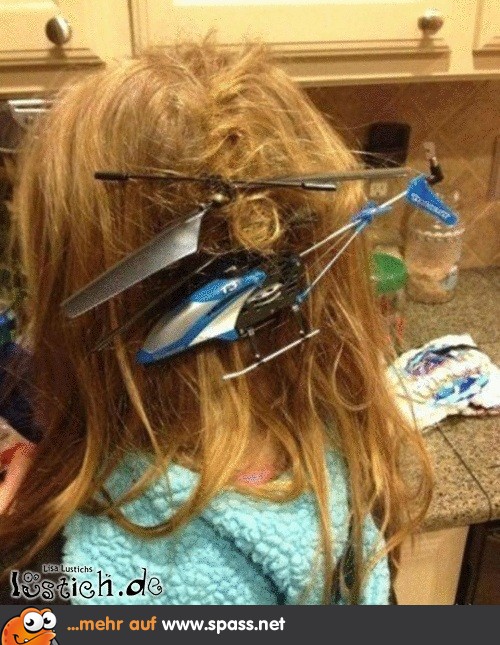 Haare-Hubschrauber