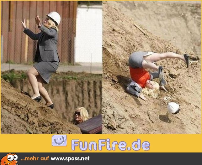 Frau auf dem Bau
