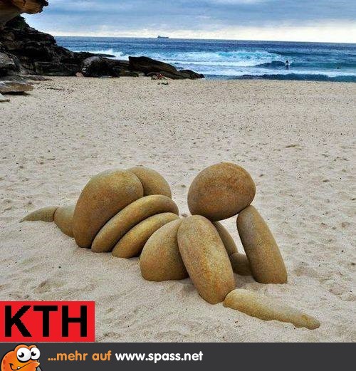 Steinfrau Strand