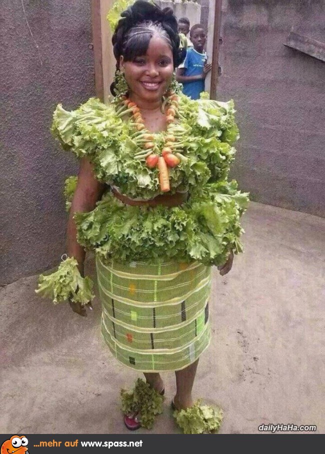 Grünes Gemüsekleid