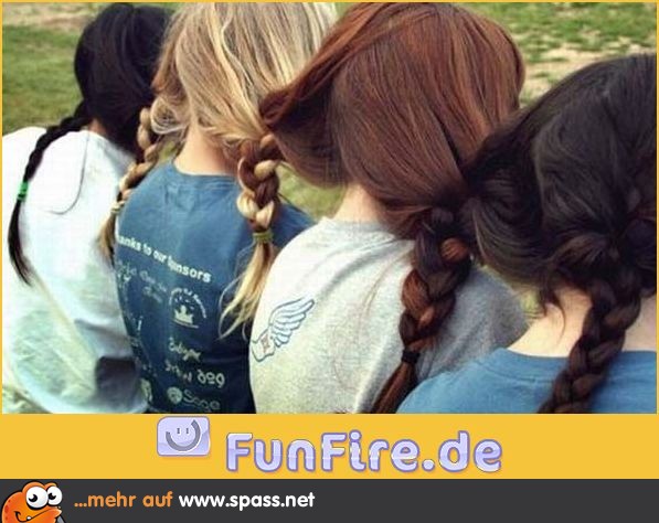 Haare zusammengeknotet