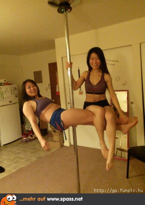 2 Frauen Stange