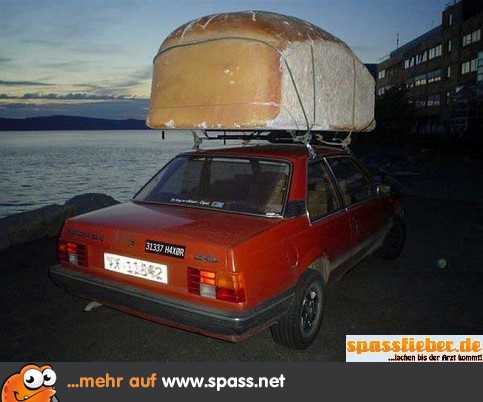 Brot auf Autodach