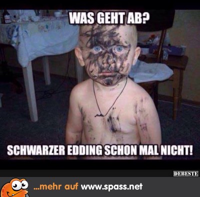 Kleinkind schwarz angemalt