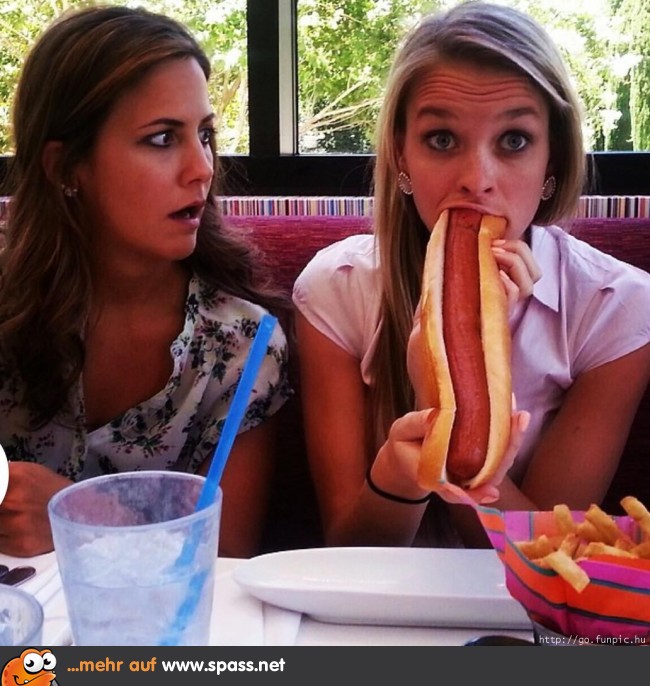 Riesen Hotdog Mädchen