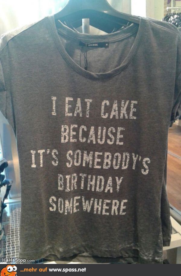 T-Shirt Kuchen Geburstag