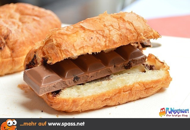 Schokolade im Brötchen