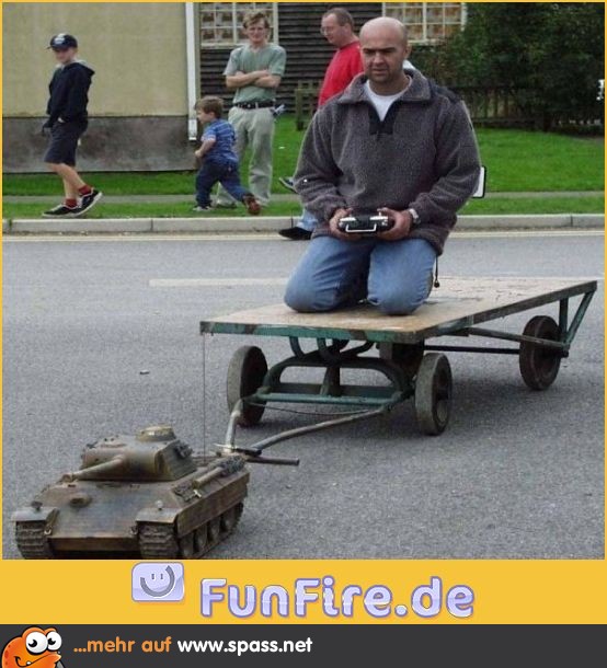 Mann Panzer fahren