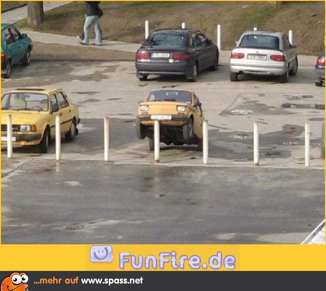 Auto Parkplatz Gelb