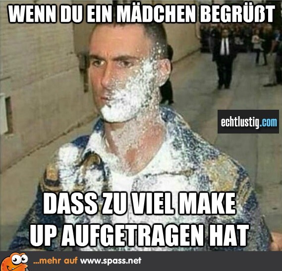 Mehl im Gesicht